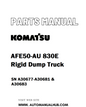 Komatsu AFE50-AU 830E Rigid Dump Truck Parts Manual SN A30677-A30681 & A30683 - PDF