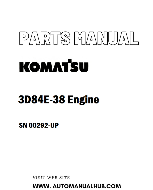 Komatsu 3D84E-38 Engine Parts Manual SN 00292-UP - PDF
