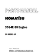 Komatsu 3D84E-38 Engine Parts Manual SN 00292-UP - PDF