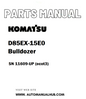 Komatsu D85EX-15E0 Bulldozer Parts Manual SN 11609-UP (ecot3) - PDF