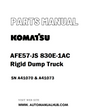 Komatsu AFE57-JS 830E-1AC Rigid Dump Truck Parts Manual SN A41070 & A41073 - PDF 