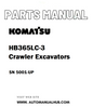 Komatsu HB365LC-3 Crawler Excavators Parts Manual SN 5001-UP - PDF
