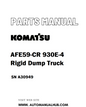 Komatsu AFE59-CR 930E-4 Rigid Dump Truck Parts Manual SN A30949 - PDF