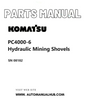 Komatsu PC4000-6 Hydraulic Mining Shovels Parts Manual SN 08182 PDF
