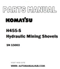 Komatsu H455-S Hydraulic Mining Shovels Parts Manual SN 15003 - PDF