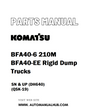 Komatsu BFA40-6 210M BFA40-EE Rigid Dump Trucks Parts Manual SN & UP (DH640) (QSK-19) - PDF