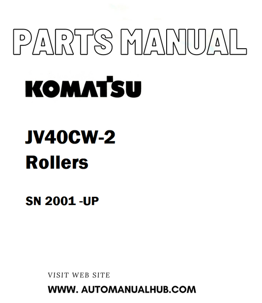 Komatsu JV40CW-2 Rollers Parts Manual SN 2001 -UP - PDF