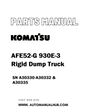 Komatsu AFE52-G 930E-3 Rigid Dump Truck Parts Manual SN A30330-A30332 & A30335 - PDF