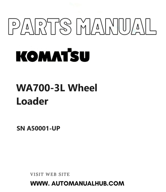 Komatsu WA700-3L Wheel Loader Parts Manual SN A50001-UP PDF