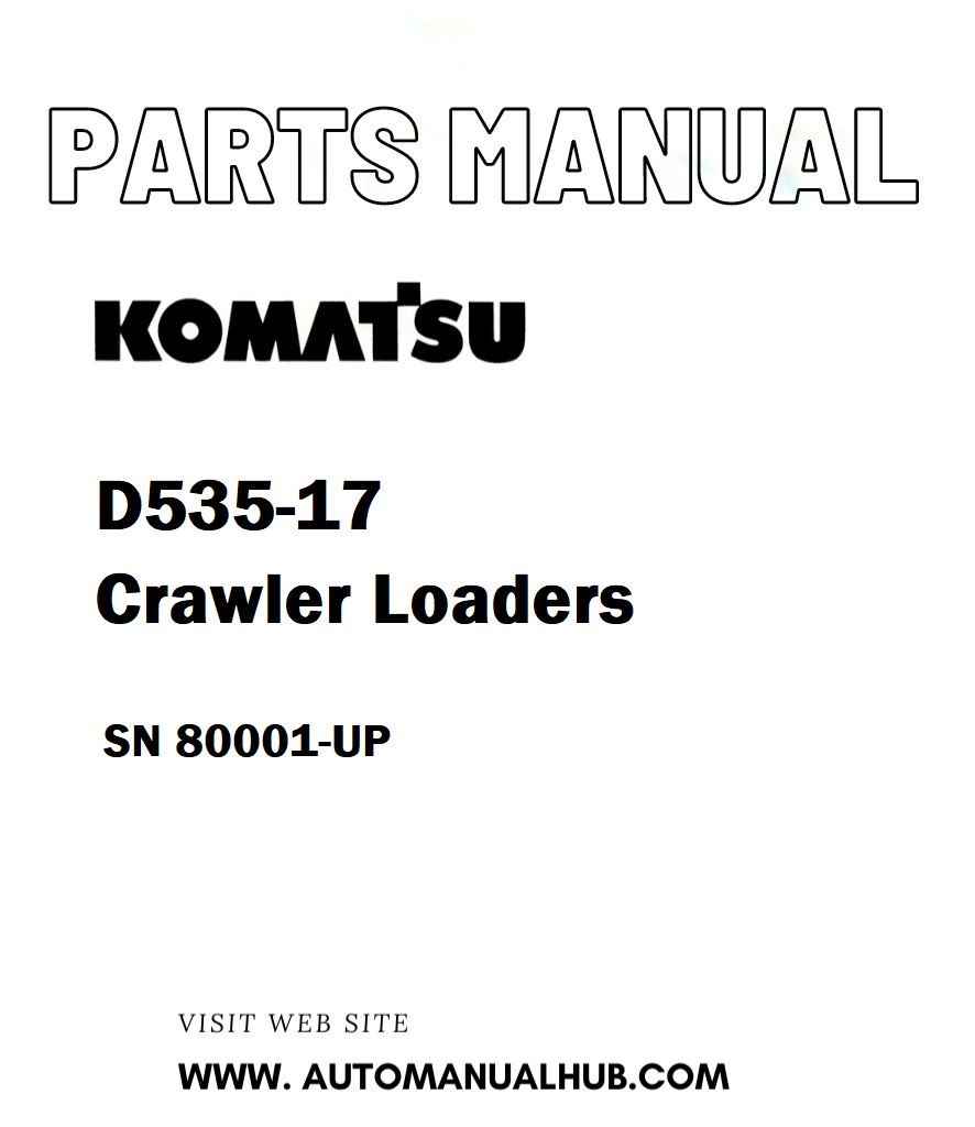 Komatsu D535-17 Crawler Loaders Parts Manual SN 80001-UP - PDF