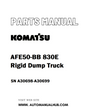 Komatsu AFE50-BB 830E Rigid Dump Truck Parts Manual SN A30698-A30699 - PDF
