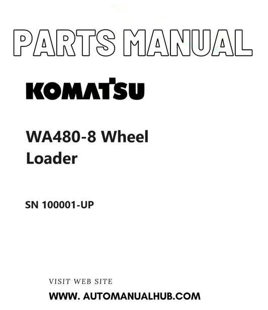 Komatsu WA480-8 Wheel Loader Parts Manual SN 100001-UP PDF