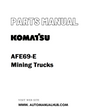 Komatsu AFE69-E Mining Trucks Parts Manual - PDF