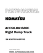 Komatsu AFE50-BD 830E Rigid Dump Truck Parts Manual SN A30702-A30705 - PDF 