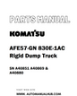 Komatsu AFE57-GN 830E-1AC Rigid Dump Truck Parts Manual SN A40851 A40869 & A40880 - PDF 