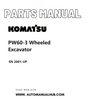 Komatsu PW60-3 Wheeled Excavator Parts Manual SN 2001-UP PDF