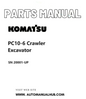 Komatsu PC10-6 Crawler Excavator Parts Manual SN 20001-UP PDF