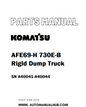 Komatsu AFE69-H 730E-B Rigid Dump Truck Parts Manual SN A40041-A40044 - PDF 