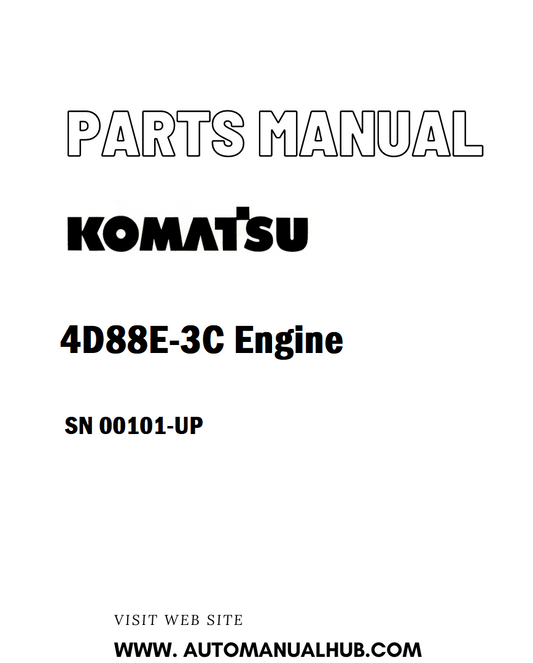 Komatsu 4D88E-3C Engine Parts Manual SN 00101-UP - PDF