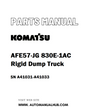 Komatsu AFE57-JG 830E-1AC Rigid Dump Truck Parts Manual SN A41031-A41033 - PDF 