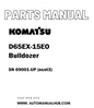 Komatsu D65EX-15EO Bulldozer Parts Manual SN 69001-UP (ecot3) - PDF