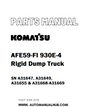 Komatsu AFE59-FI 930E-4 Rigid Dump Truck Parts Manual SN A31647, A31649, A31655 & A31668-A31669 - PDF