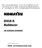 Komatsu D41E-6 Bulldozer Parts Manual SN B30001-B40000 - PDF