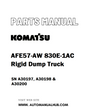 Komatsu AFE57-AW 830E-1AC Rigid Dump Truck Parts Manual SN A30197, A30198 & A30200 - PDF 