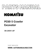 Komatsu PC60-5 Crawler Excavator Parts Manual SN 20501-UP PDF