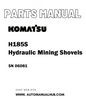 Komatsu H185S Hydraulic Mining Shovels Parts Manual SN 06081 - PDF