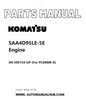 Komatsu SAA4D95LE-5E Engine Parts Manual SN 509734-UP (For PC88MR-8) PDF