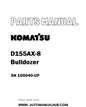 Komatsu D155AX-8 Bulldozer Parts Manual SN 100040-UP - PDF