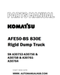 Komatsu AFE50-BS 830E Rigid Dump Truck Parts Manual SN A30753-A30756 & A30758 & A30761-A30764 - PDF 