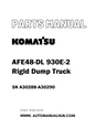 Komatsu AFE48-DL 930E-2 Rigid Dump Truck Parts Manual SN A30288-A30290 - PDF