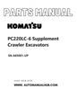 Komatsu PC220LC-6 Supplement Crawler Excavators Parts Manual SN A85001-UP PDF
