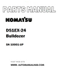 Komatsu D51EX-24 Bulldozer Parts Manual SN 10001-UP - PDF