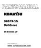 Komatsu D61PX-15 Bulldozer Parts Manual SN B40001-UP - PDF