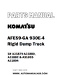 Komatsu AFE59-GA 930E-4 Rigid Dump Truck Parts Manual SN A31879-A31880, A31882 & A31893-A31894 - PDF 