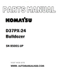 Komatsu D37PX-24 Bulldozer Parts Manual SN 85001-UP - PDF