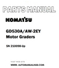 Komatsu GD530A/AW-2EY Motor Graders Parts Manual SN 210098-Up - PDF