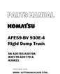 Komatsu AFE59-BV 930E-4 Rigid Dump Truck Parts Manual SN A30765-A30768, A30778-A30779 & A30821 - PDF 