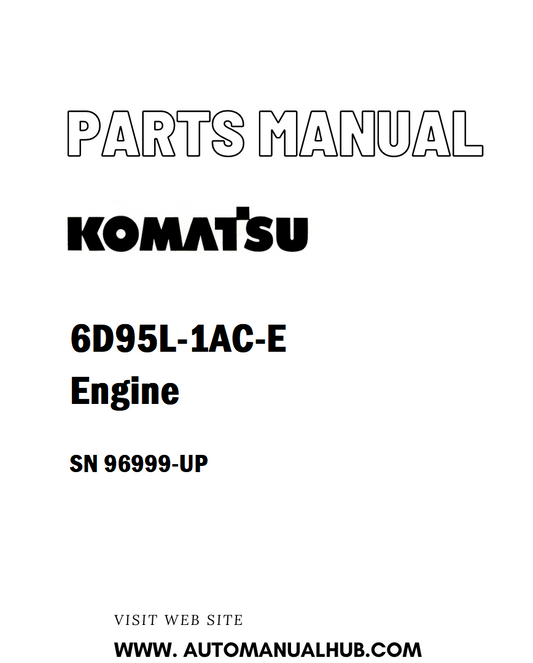 Komatsu 6D95L-1AC-E Engine Parts Manual SN 96999-UP - PDF