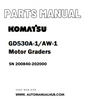 Komatsu GD530A-1/AW-1 Motor Graders Parts Manual SN 200840-202000 - PDF