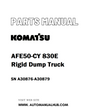Komatsu AFE50-CY 830E Rigid Dump Truck Parts Manual SN A30876-A30879 - PDF