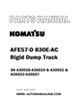 Komatsu AFE57-D 830E-AC Rigid Dump Truck Parts Manual SN A30018-A30019 & A30021 & A30023-A30027 - PDF 