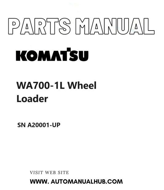 Komatsu WA700-1L Wheel Loader Parts Manual SN A20001-UP PDF