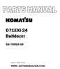 Komatsu D71EXI-24 Bulldozer Parts Manual SN 70002-UP - PDF