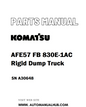 Komatsu AFE57 FB 830E-1AC Rigid Dump Truck Parts Manual SN A30648 - PDF