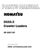 Komatsu D555-3 Crawler Loaders Parts Manual SN 1007-UP - PDF