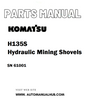 Komatsu H1355 Hydraulic Mining Shovels Parts Manual SN 61001 - PDF